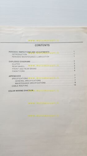 Yamaha XZV 13 TD 1984-89 Service Information manuale officina INGLESE …
