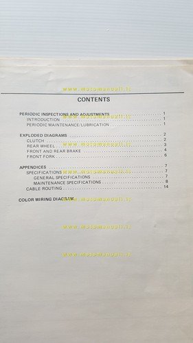 Yamaha XZV 13 TD 1984-89 Service Information manuale officina INGLESE …