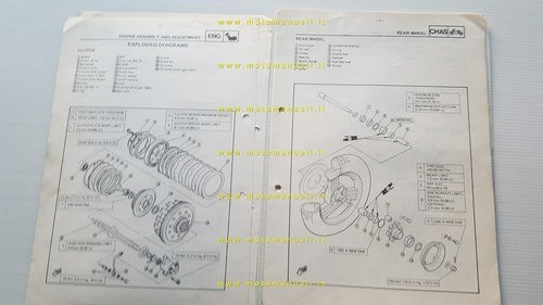 Yamaha XZV 13 TD 1984-89 Service Information manuale officina INGLESE …