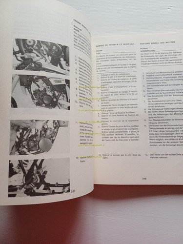 Yamaha YZ 125 55Y 1985 manuale uso - officina riparazione …