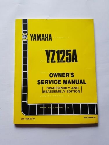 Yamaha YZ 125 A 1989 manuale officina originale workshop manual
