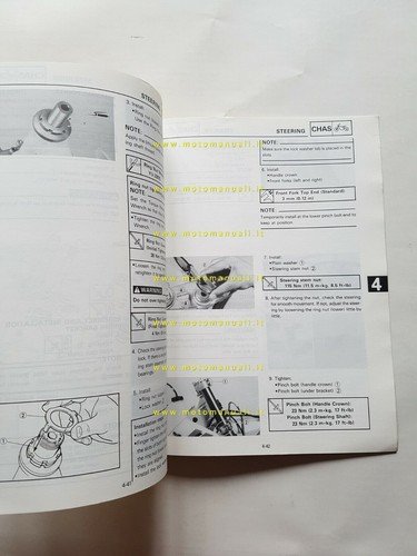 Yamaha YZ 125 A 1989 manuale officina originale workshop manual