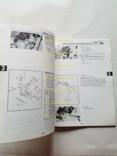 Yamaha YZ 125 A 1989 manuale officina originale workshop manual