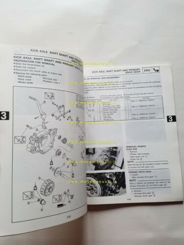 Yamaha YZ 125 A 1989 manuale officina originale workshop manual