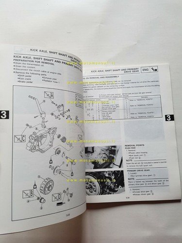 Yamaha YZ 125 A 1989 manuale officina originale workshop manual