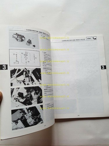 Yamaha YZ 125 A 1989 manuale officina originale workshop manual