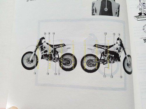Yamaha YZ 125 A 1989 manuale officina originale workshop manual