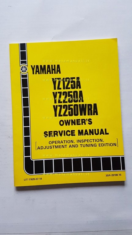 YAMAHA YZ 125 A-250 A-250 WRA 1989 manuale officina INGLESE …