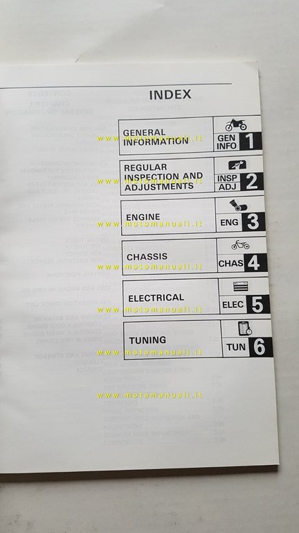 YAMAHA YZ 125 A-250 A-250 WRA 1989 manuale officina INGLESE …