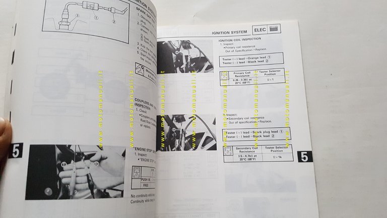 YAMAHA YZ 125 A-250 A-250 WRA 1989 manuale officina INGLESE …