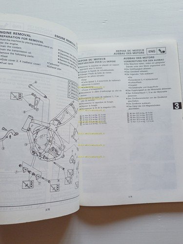 Yamaha YZ 125 (A) LC 3SR 1989-90 manuale uso - …