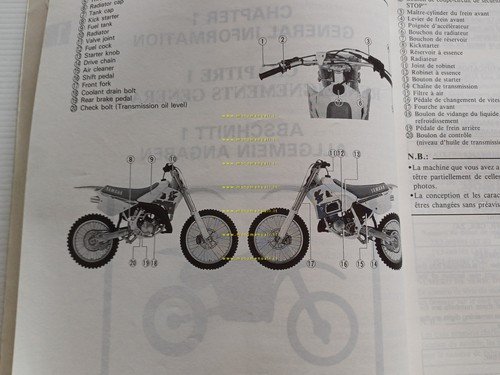 Yamaha YZ 125 (B) LC 3XJ 1990-91 manuale uso - …