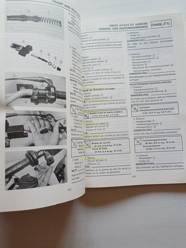 Yamaha YZ 125 (B) LC 3XJ 1990-91 manuale uso - …