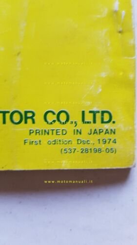 Yamaha YZ 125 C 1974-75 catalogo ricambi originale spare parts …