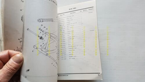 Yamaha YZ 125 C 1974-75 catalogo ricambi originale spare parts …