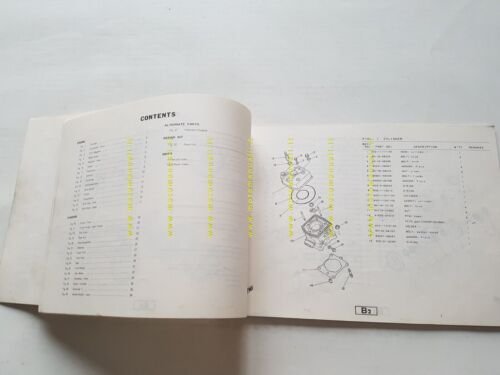 Yamaha YZ 125 H (4V2) 1980 catalogo ricambi ORIGINALE INGLESE …
