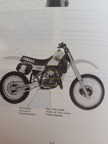 Yamaha YZ 125 (N) 55Y 1984-85 manuale uso - officina …