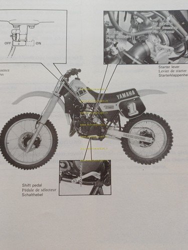 Yamaha YZ 125 (N) 55Y 1984-85 manuale uso - officina …