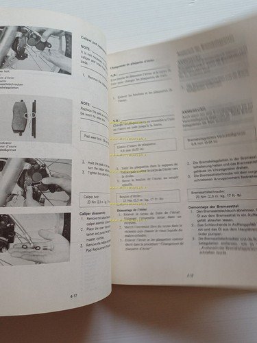 Yamaha YZ 125 (N) 55Y 1984-85 manuale uso - officina …