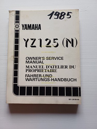 Yamaha YZ 125 (N) 55Y 1985 manuale uso - officina …