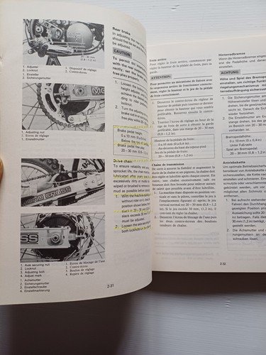 Yamaha YZ 125 (N) 55Y 1985 manuale uso - officina …