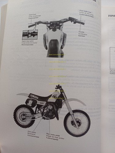 Yamaha YZ 125 (N) 55Y 1985 manuale uso - officina …