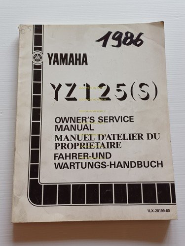 Yamaha YZ 125 (S) 1LX 1985-86 manuale uso - officina …