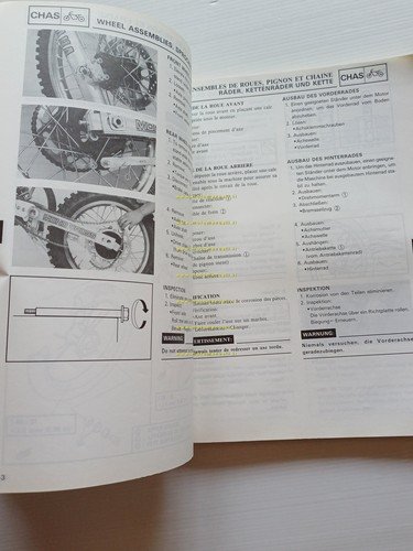 Yamaha YZ 125 (S) 1LX 1985-86 manuale uso - officina …