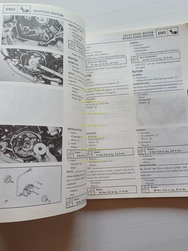 Yamaha YZ 125 (S) 1LX 1985-86 manuale uso - officina …