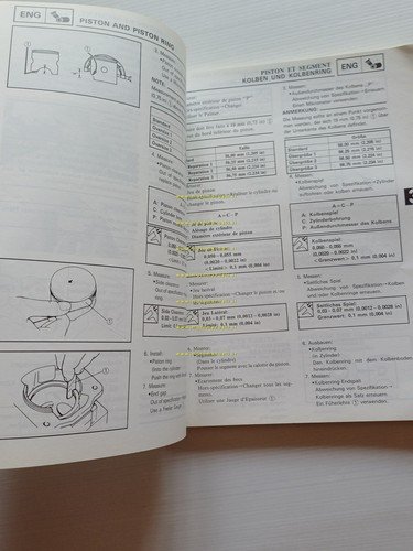 Yamaha YZ 125 (S) 1LX 1985-86 manuale uso - officina …