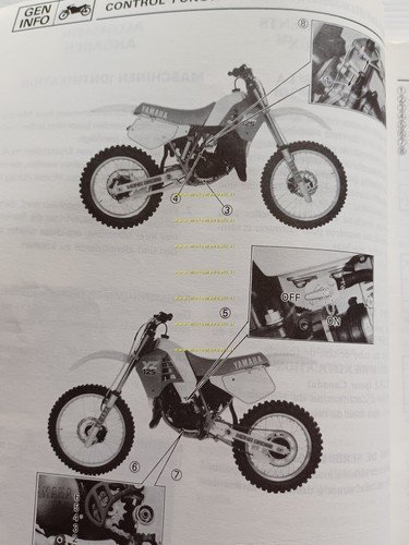 Yamaha YZ 125 (S) 1LX 1985-86 manuale uso - officina …