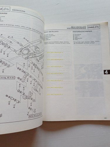 Yamaha YZ 125 (S) 1LX 1985-86 manuale uso - officina …