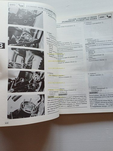 Yamaha YZ 125 (T) 2HG 1986-87 manuale uso - officina …