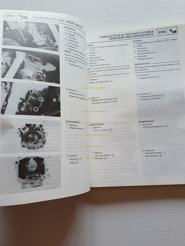 Yamaha YZ 125 (T) 2HG 1986-87 manuale uso - officina …