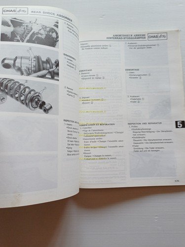 Yamaha YZ 125 (T) 2HG 1986-87 manuale uso - officina …