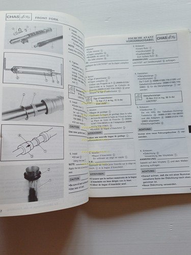 Yamaha YZ 125 (T) 2HG 1986-87 manuale uso - officina …