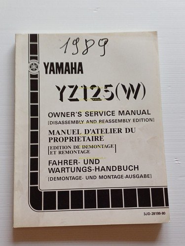 Yamaha YZ 125 (W) 3JD 1988-89 manuale uso - officina …