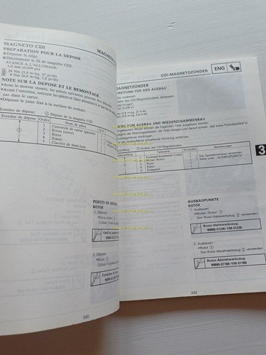 Yamaha YZ 125 (W) 3JD 1988-89 manuale uso - officina …