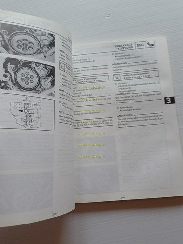 Yamaha YZ 125 (W) 3JD 1988-89 manuale uso - officina …