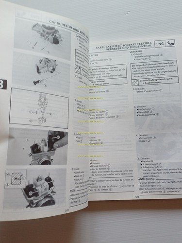 Yamaha YZ 125 (W) 3JD 1988-89 manuale uso - officina …