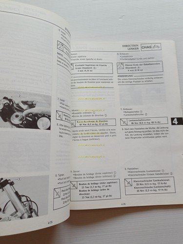 Yamaha YZ 125 (W) 3JD 1988-89 manuale uso - officina …