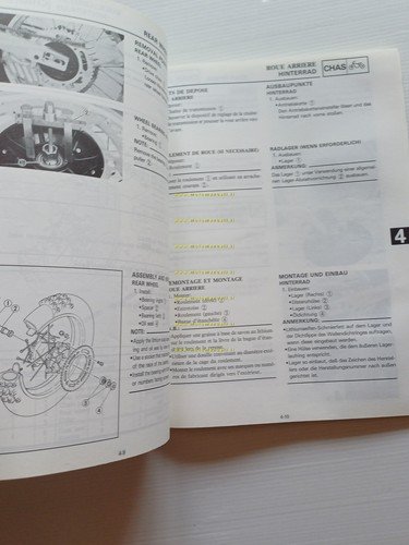 Yamaha YZ 125 (W) 3JD 1988-89 manuale uso - officina …