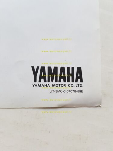 Yamaha YZ 125 WR Enduro 1989 depliant ITALIANO originale moto