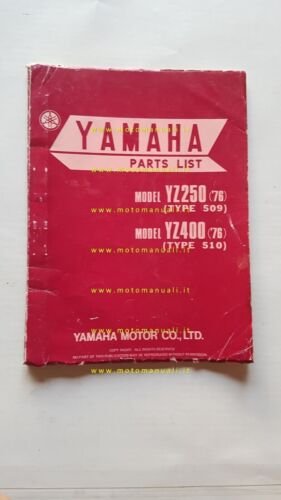 Yamaha YZ 250 - 400 1976 catalogo ricambi originale spare …