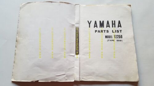 Yamaha YZ 250 1975 catalogo ricambi originale spare parts catalogue