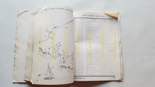 Yamaha YZ 250 1975 catalogo ricambi originale spare parts catalogue