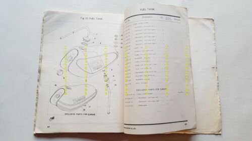 Yamaha YZ 250 1975 catalogo ricambi originale spare parts catalogue
