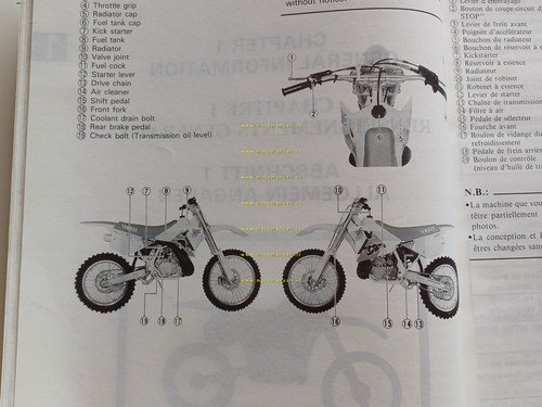 Yamaha YZ 250 (D) LC 4DA 1991-92 manuale uso - …