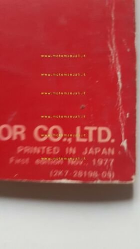 Yamaha YZ 250 E CROSS 1977 catalogo ricambi originale spare …