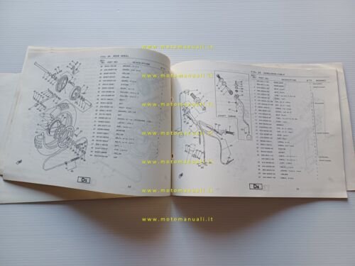 Yamaha YZ 250 H 4V3 1981 catalogo ricambi originale moto …